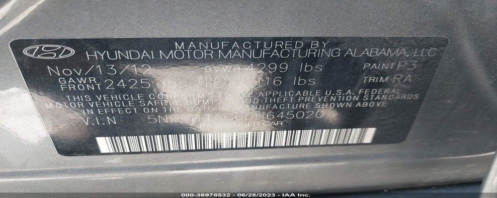 5NPEB4AC6DH645020 2013 HYUNDAI SONATA photo no. 9