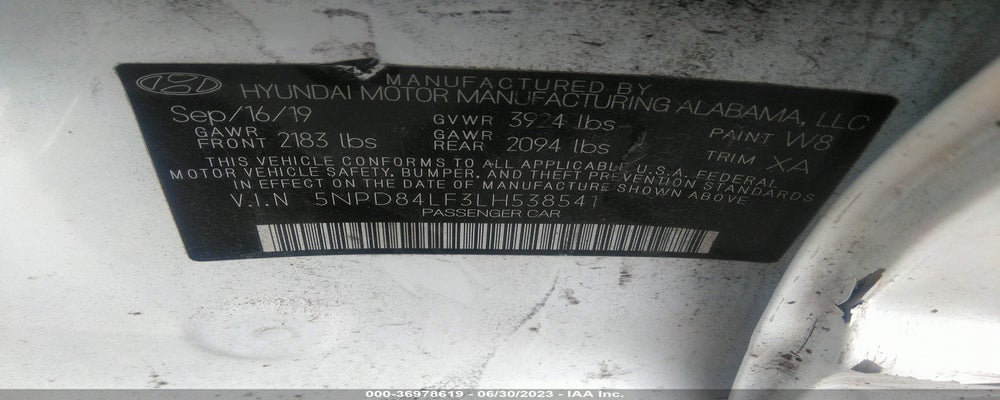 5NPD84LF3LH538541 2020 HYUNDAI ELANTRA photo no. 9