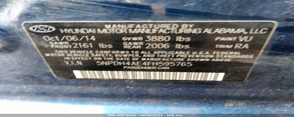 5NPDH4AE4FH595765 2015 HYUNDAI ELANTRA photo no. 9