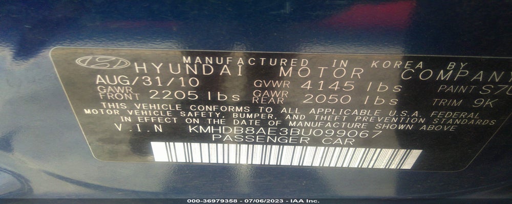 KMHDB8AE3BU099067 2011 HYUNDAI ELANTRA TOURING photo no. 9