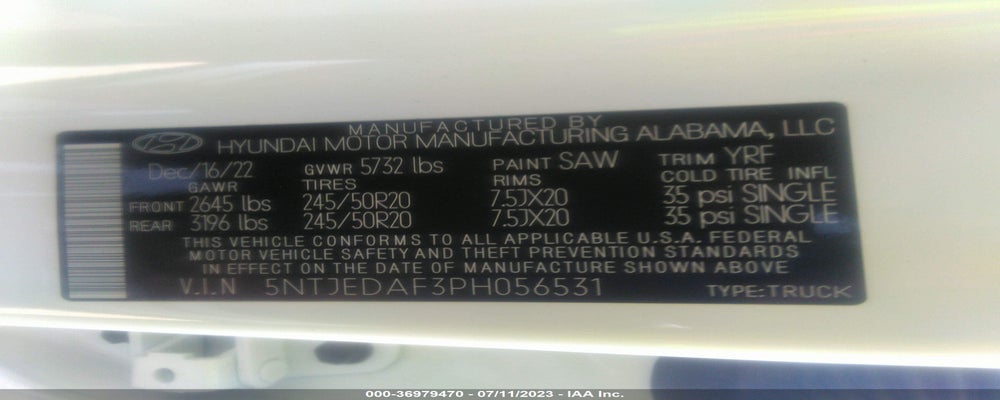 5NTJEDAF3PH056653 2023 HYUNDAI SANTA CRUZ photo no. 9