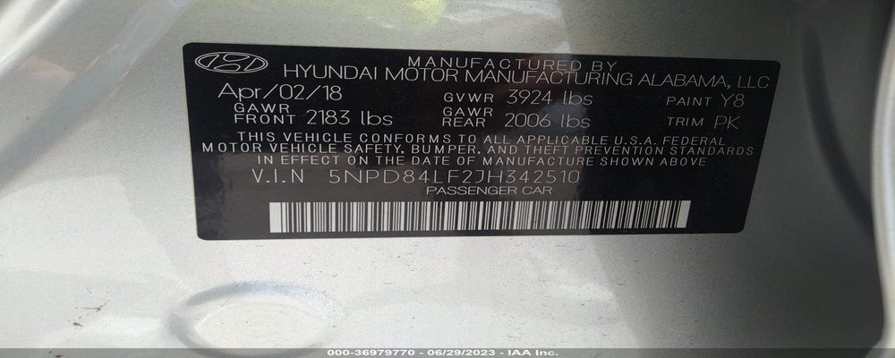 5NPD84LF2JH342510 2018 HYUNDAI ELANTRA photo no. 9