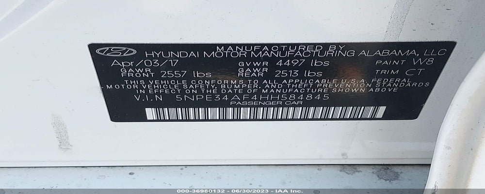 5NPE34AF4HH584845 2017 HYUNDAI SONATA photo no. 9