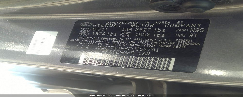 KMHCT4AE6FU802751 2015 HYUNDAI ACCENT photo no. 9