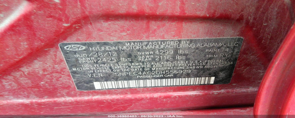5NPEC4AC2DH556929 2013 HYUNDAI SONATA photo no. 9