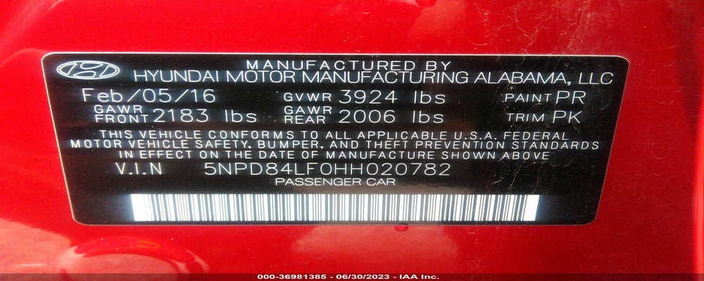 5NPD84LF0HH020782 2017 HYUNDAI ELANTRA photo no. 9