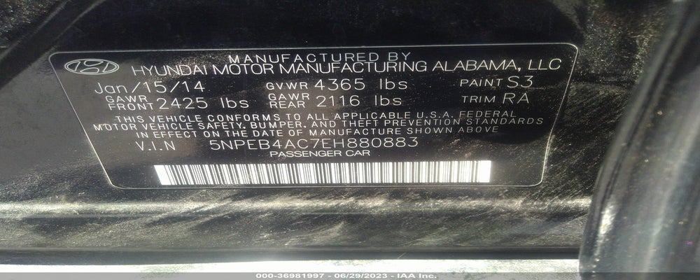 5NPEB4AC7EH880883 2014 HYUNDAI SONATA photo no. 9