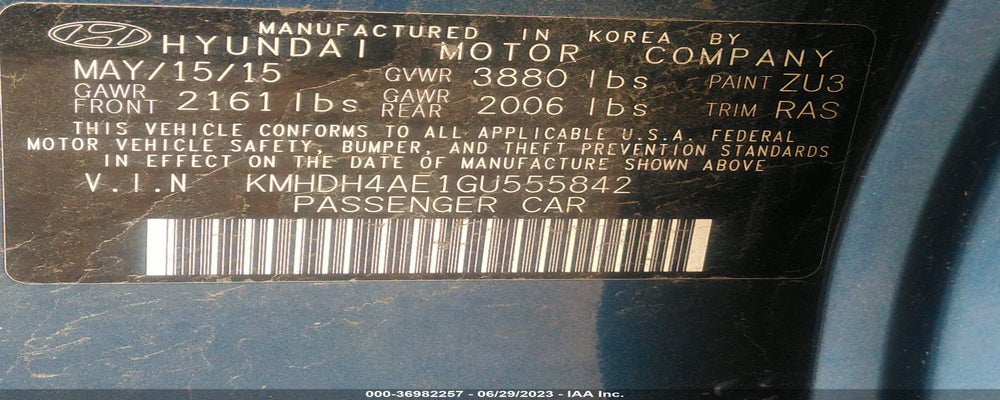 KMHDH4AE1GU555842 2016 HYUNDAI ELANTRA photo no. 9