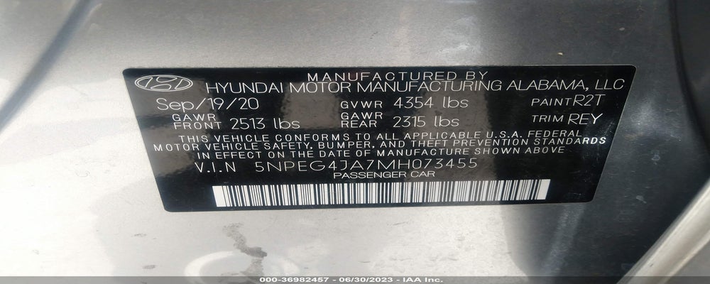 5NPEG4JA7MH073455 2021 HYUNDAI SONATA photo no. 9