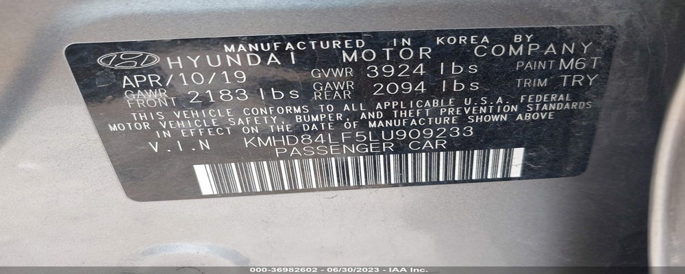 KMHD84LF5LU909233 2020 HYUNDAI ELANTRA photo no. 9