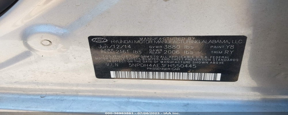 5NPDH4AE3FH550445 2015 HYUNDAI ELANTRA photo no. 9