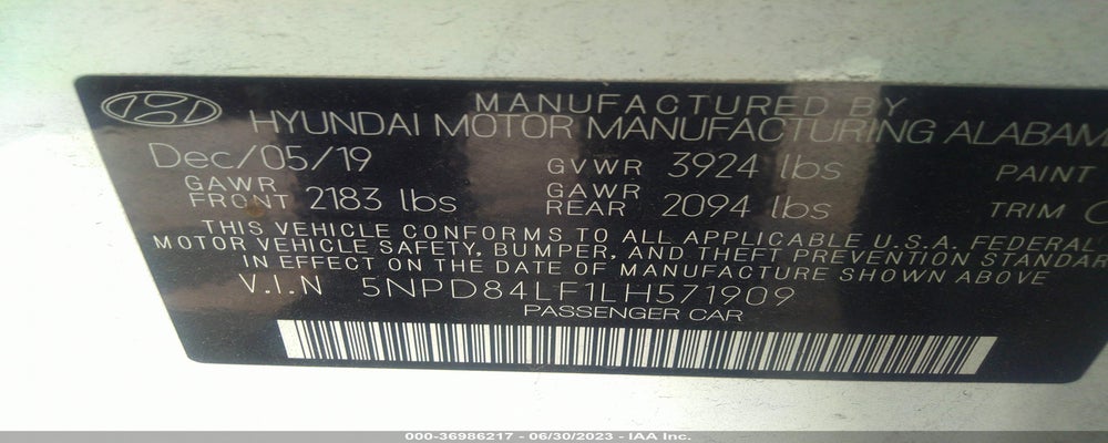 5NPD84LF1LH571909 2020 HYUNDAI ELANTRA photo no. 9