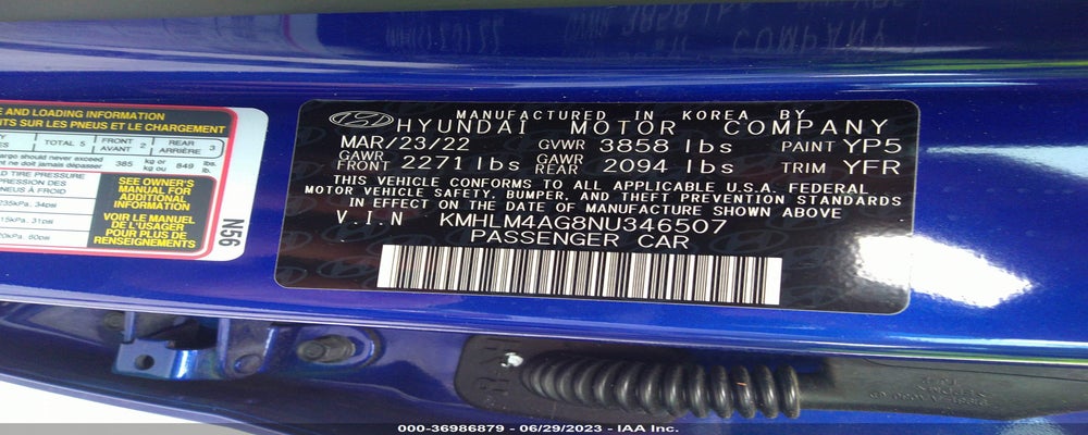 KMHLM4AG8NU346507 2022 HYUNDAI ELANTRA photo no. 9