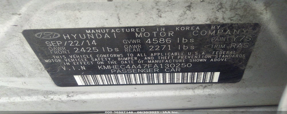 KMHEC4A47FA130250 2015 HYUNDAI SONATA photo no. 9