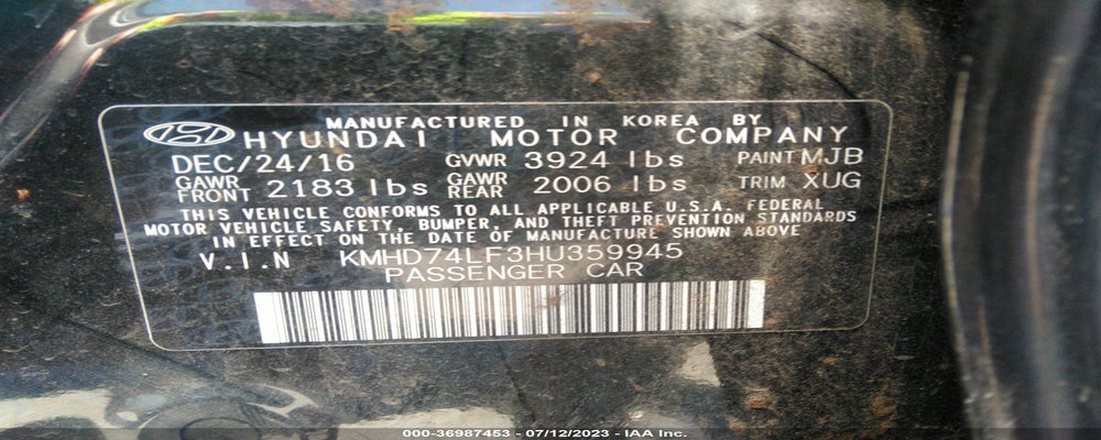 KMHD74LF3HU359945 2017 HYUNDAI ELANTRA photo no. 9
