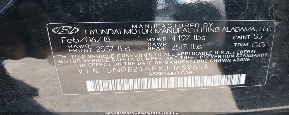 5NPE24AFXJH689656 2018 HYUNDAI SONATA photo no. 9