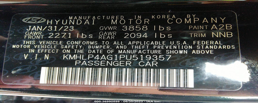 KMHLP4AG1PU519357 2023 HYUNDAI ELANTRA photo no. 9