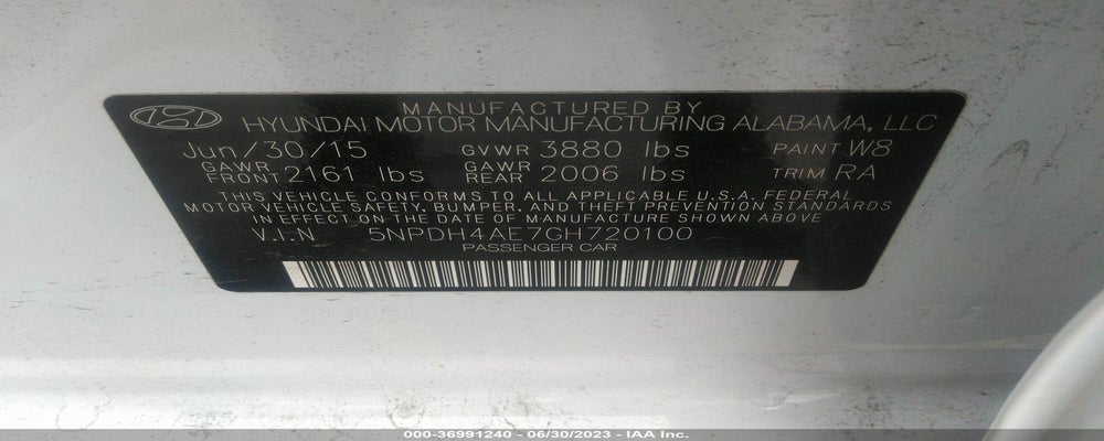 5NPDH4AE7GH720100 2016 HYUNDAI ELANTRA photo no. 9