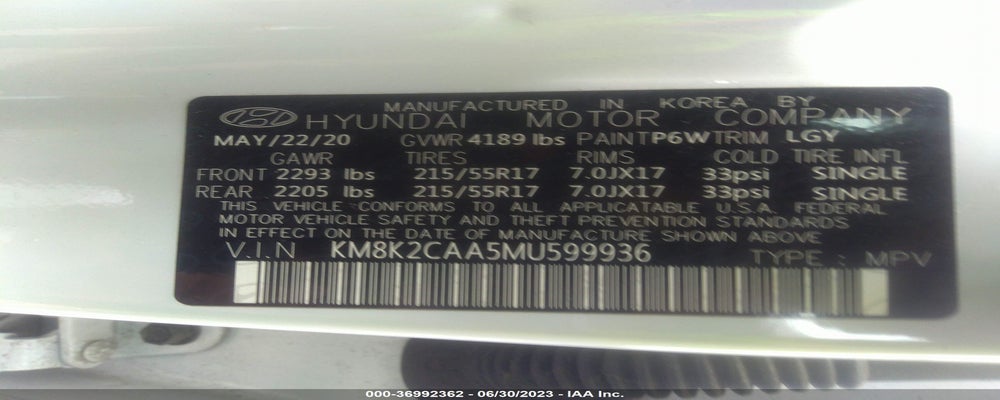 KM8K2CAA5MU599936 2021 HYUNDAI KONA photo no. 9