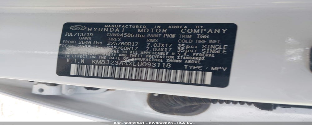 KM8J23A4XLU093118 2020 HYUNDAI TUCSON photo no. 9