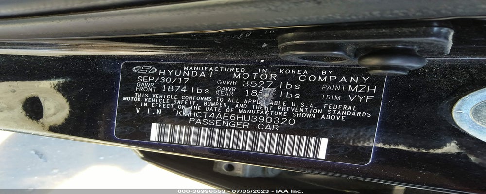 KMHCT4AE6HU390320 2017 HYUNDAI ACCENT photo no. 9