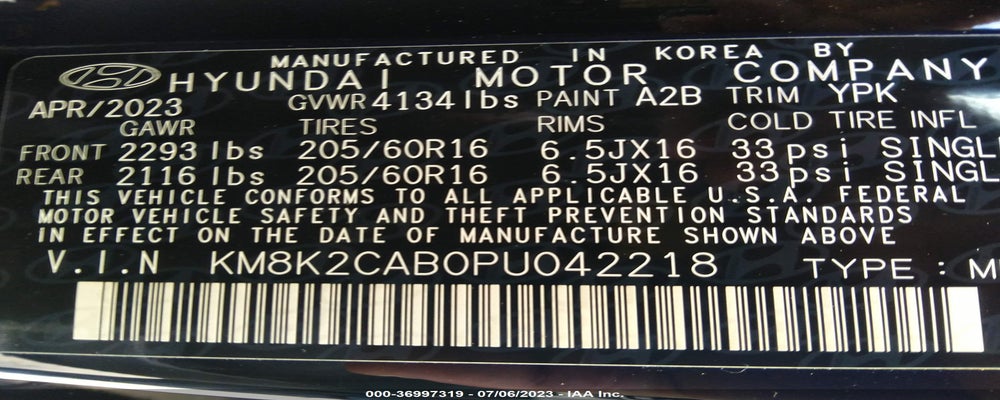 KM8K2CAB0PU042218 2023 HYUNDAI KONA photo no. 9