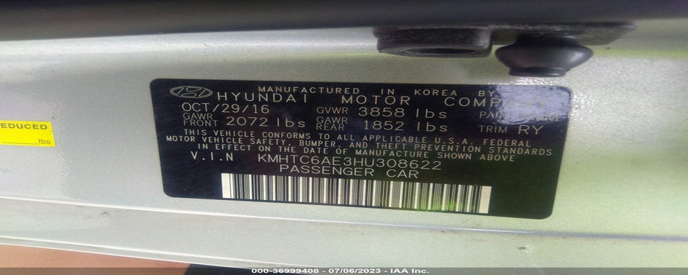 KMHTC6AE3HU308622 2017 HYUNDAI VELOSTER photo no. 9