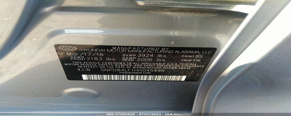 5NPD84LF1HH045495 2017 HYUNDAI ELANTRA photo no. 9