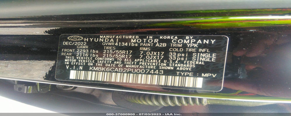 KM8K6CAB2PU007443 2023 HYUNDAI KONA photo no. 9