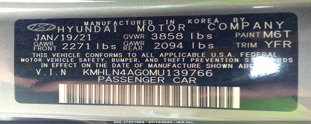 KMHLN4AG0MU139766 2021 HYUNDAI ELANTRA photo no. 9