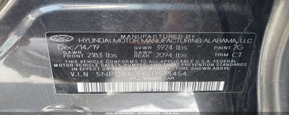 5NPD84LF6LH575454 2020 HYUNDAI ELANTRA photo no. 9