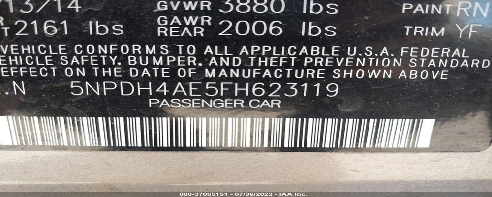 5NPDH4AE5FH623119 2015 HYUNDAI ELANTRA photo no. 9