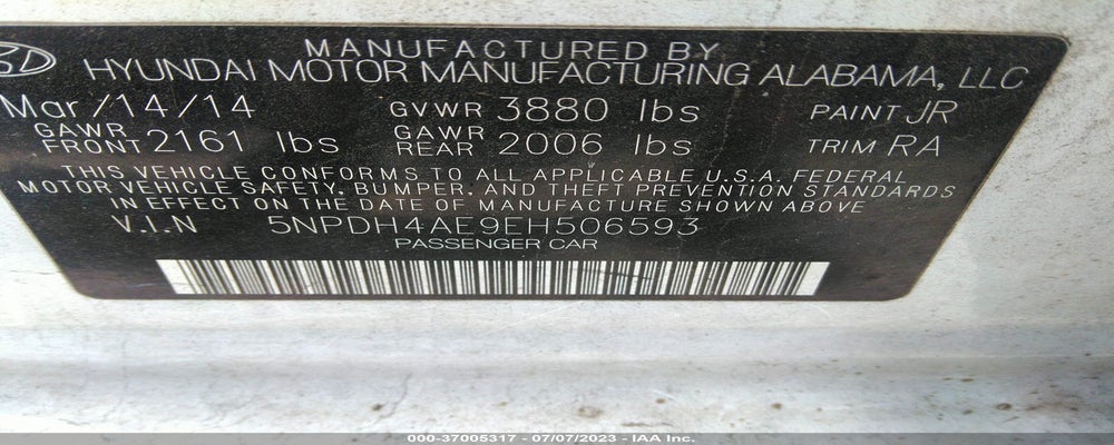 5NPDH4AE9EH506593 2014 HYUNDAI ELANTRA photo no. 9