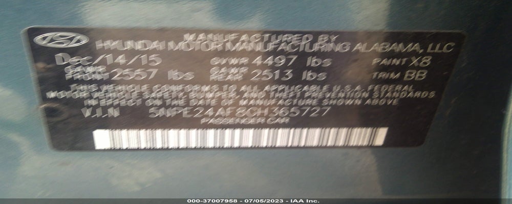 5NPE24AF8GH365727 2016 HYUNDAI SONATA photo no. 9