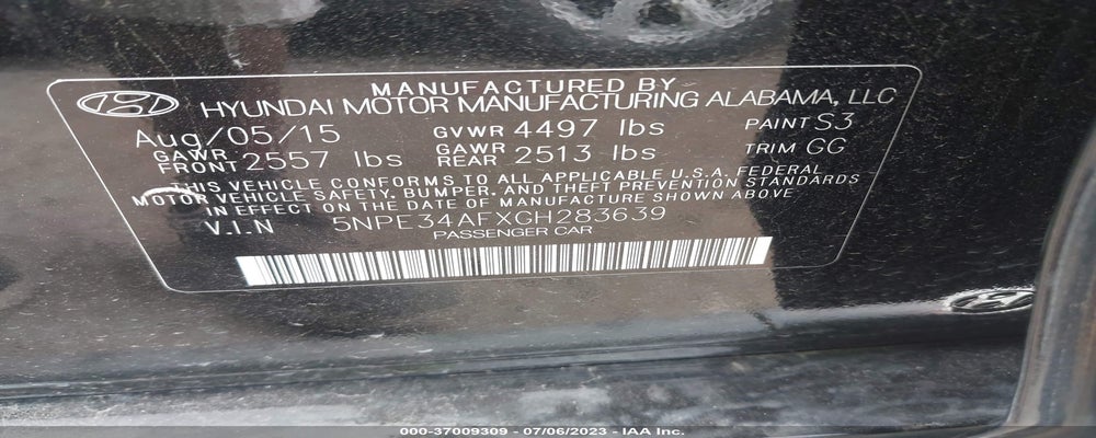 5NPE34AFXGH283639 2016 HYUNDAI SONATA photo no. 9