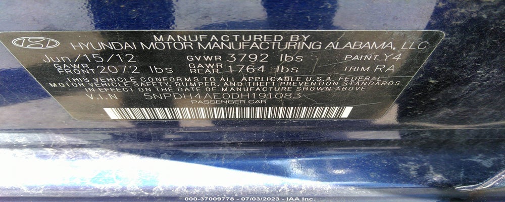 5NPDH4AE0DH191083 2013 HYUNDAI ELANTRA photo no. 9