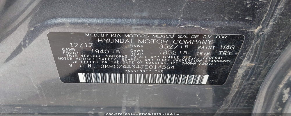 3KPC24A34JE014564 2018 HYUNDAI ACCENT photo no. 9