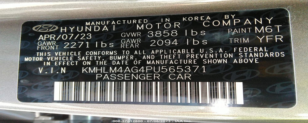 KMHLM4AG4PU565371 2023 HYUNDAI ELANTRA photo no. 9