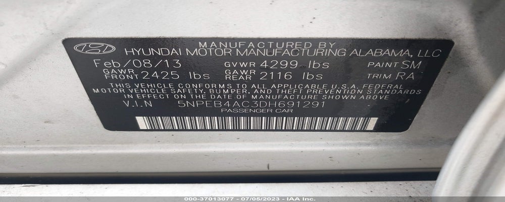 5NPEB4AC3DH691291 2013 HYUNDAI SONATA photo no. 9