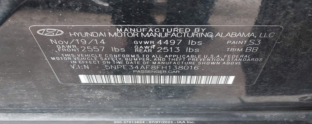 5NPE34AF8FH138016 2015 HYUNDAI SONATA photo no. 9