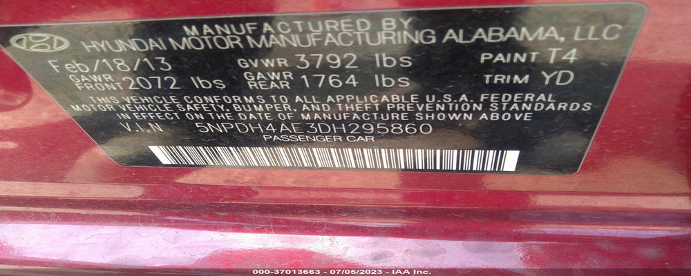 5NPDH4AE3DH295860 2013 HYUNDAI ELANTRA photo no. 9