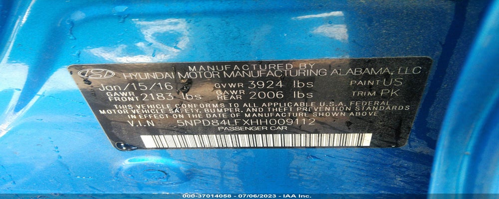 5NPD84LFXHH009112 2017 HYUNDAI ELANTRA photo no. 9
