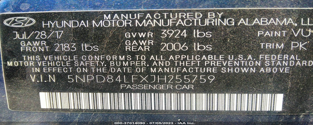 5NPD84LFXJH255759 2018 HYUNDAI ELANTRA photo no. 9