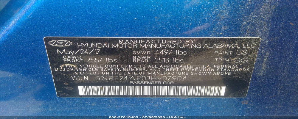 5NPE24AF0JH607904 2018 HYUNDAI SONATA photo no. 9