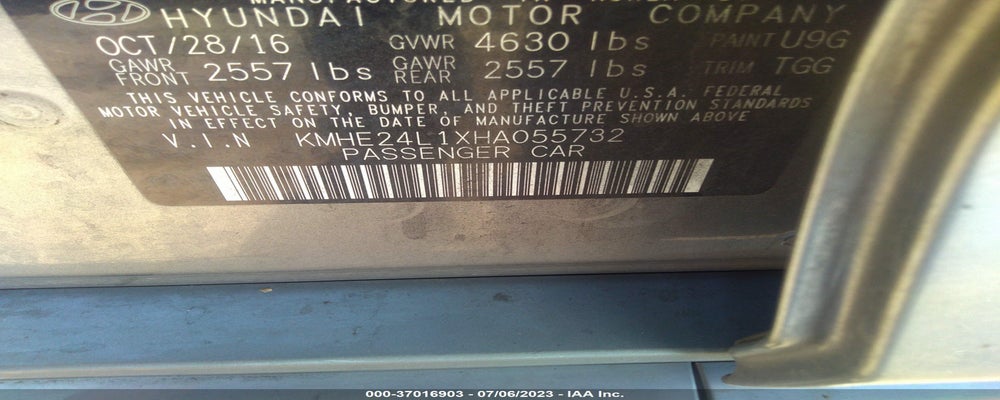 KMHE24L1XHA055732 2017 HYUNDAI SONATA HYBRID photo no. 9