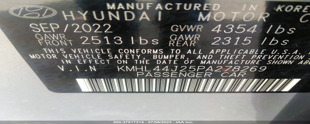 KMHL44J25PA278269 2023 HYUNDAI SONATA photo no. 9