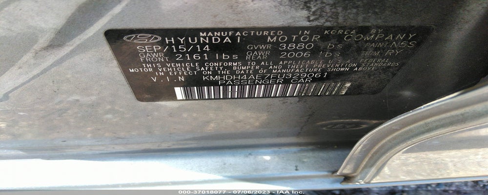 KMHDH4AE7FU329061 2015 HYUNDAI ELANTRA photo no. 9
