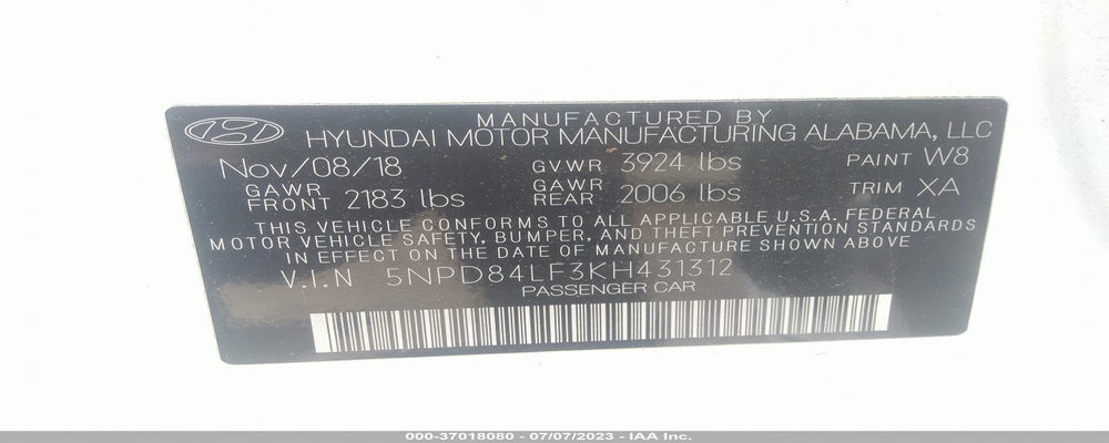 5NPD84LF3KH431312 2019 HYUNDAI ELANTRA photo no. 9