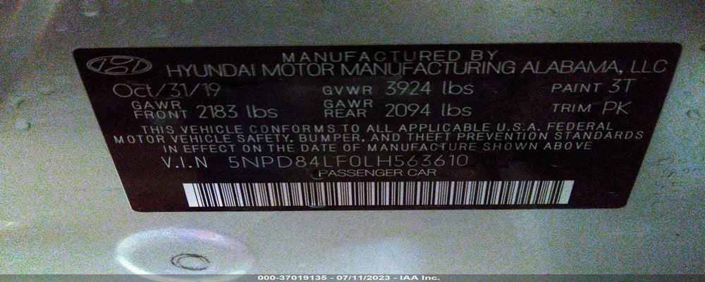 5NPD84LF0LH563610 2020 HYUNDAI ELANTRA photo no. 9