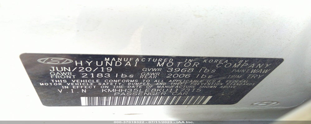 KMHH35LE8KU117315 2019 HYUNDAI ELANTRA GT photo no. 9